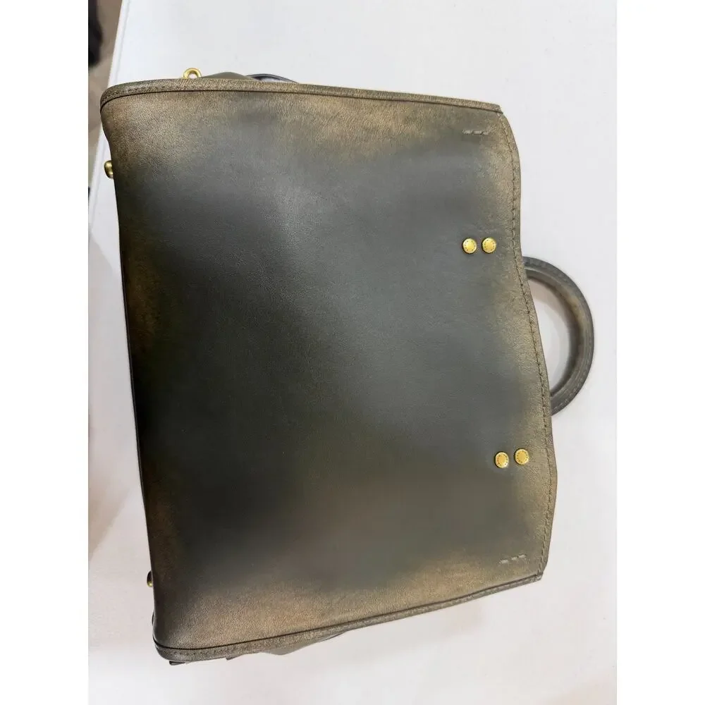 NWT B2-016 Coach Loved Leather Rogue 31 Bag Brass Green Full Grain Leather CEN42